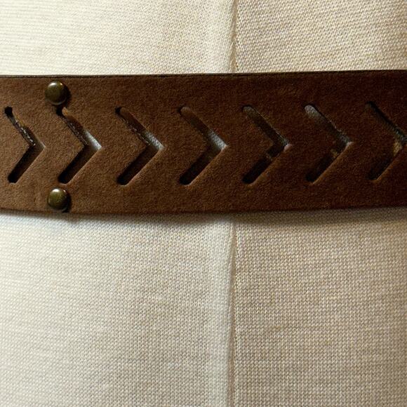 Gem Jewel Embellished Boho Prairie Belt Large Showy Buckle Size 11 42" Long - Picture 4 of 8